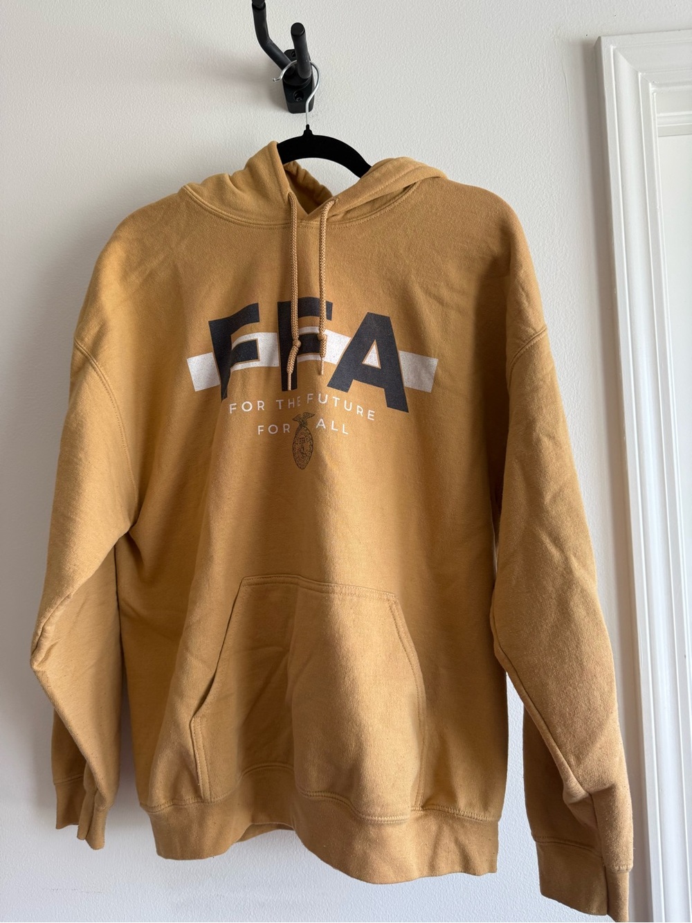 Mustard FTA Graphic Pullover Hoodie - For The Future
